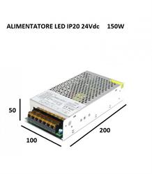 ALIMENTATORE IP20 24VDC MAX150W X STRIP LED