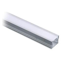 Profilo in Alluminio colore Bianco con Diffusore Fumè da 2 Metri con Tappi e Staffe Inclusi