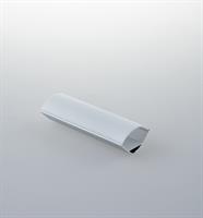 Profilo per Strep Led in Alluminio Angolare da 2M Diffusore Opale con Tappi e Staffe colore Grigio