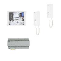 Kit Base impianto audio Alpha Espandibile Il kit comprende 1 Posto esterno audio 1 Alimentatore 2 Voice 2 Citofoni Miro 1183/5