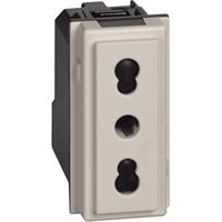 Bticino Living NOW presa 2P+T 1 modulo 10/16A 250V bipasso schuko