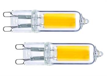 Lampadine a Led Alogene in Kit da 2 pezzi Attacco G9 COB 4W 3000K