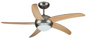VENTILATORE SOFFITTO 5 PALE CON LUCE E TELECOMANDO