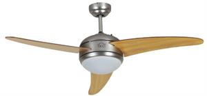 VENTILATORE SOFFITTO ACCIAO LEGNO CON TELECOMANDO