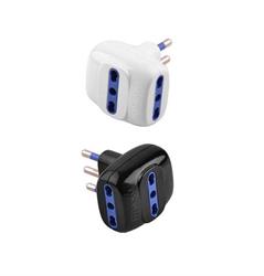 ADATTATORE TRIPLO 2P+T 16 A 250 V BIANCA