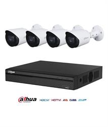 Kit Impianto Videosorveglianza Dahua Completo di 4 Telecamere 2MP + DVR 4 Canali + HD 1TB Western Digitall