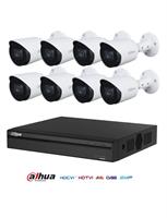 Kit Telecamere Dahua da 2 Mpx composta da 8 Telecamere Bullet 1 XVR 8 Canali 1 Hard Disck 1Tb