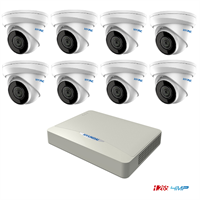 KIT HYUNDAI 8 T. IP DOME 4MP+NVR IP 8 CANALI SENZA POE