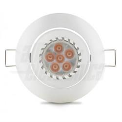 Supporto bianco per lampada led alpha elettronica ghiera orientabile diametro 83mm Attacco NON incluso