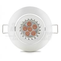 Supporto bianco per lampada led alpha elettronica ghiera orientabile diametro 83mm Attacco NON incluso