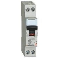 Interruttore magnetotermico Bticino 1 modulo Attacco DIN 1P+N 20 Ampere Potere di Interruzione 4,5kA Curva C