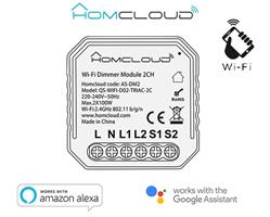 MODULO DIMMER SMART WIFI 2CH DA INCASSO
