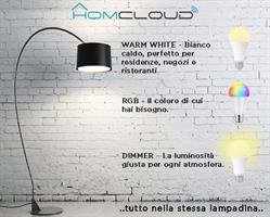 LAMPADINA WIFI RGBW E27 9W A60 DIMMERABILE