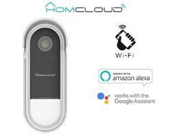 Videocitofono/campanello wifi Homcloud con IP54 (outdoor) alimentato 12-24V o a BATTERIE INTEGRATE compatibile con Amazon Echo Show