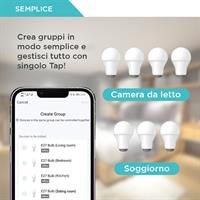 Lampada GU10 SMART WIFI da 6W RGB, 3 white, dimmerabile.