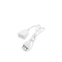 PROLUNGA 3X0,75MM COLORE BIANCO 2 M SPINA PRESA 10A