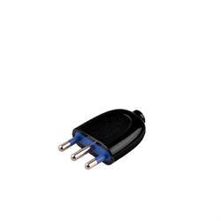 SPINA 2POLI+T 16A 250V COLORE NERO
