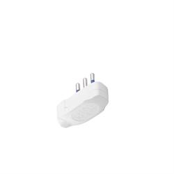 SPINA PIATTA 2POLI+T 10A 250V COLORE BIANCO