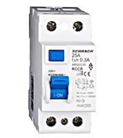 Interruttore differenziale puro (salvavita) AR002203 SCHRACK 2 moduli attacco DIN 25A 300MA 2 POLI TIPO AC
