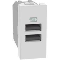 Caricatore USB Bticino Matix Go JW4191AA con una porta tipo AA 15W 1 modulo.