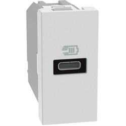 Caricatore USB Bticino Matix Go JW4191C con una porta tipo C fino 20W 1 modulo colore bianco