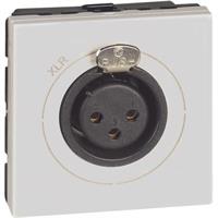 Connettore audio Bticino Matix Go JW4295 XLR 3 pin femmina 2 moduli colore bianco