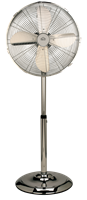 Ventilatore a piantana in acciaio cromato DCG VE9090 pale dm. 40cm