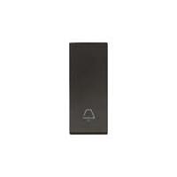 Tasto con simbolo campanello Vimar Linea 31000.CG allineato e illuminabile 1 modulo colore nero