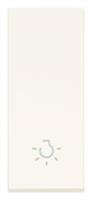 Tasto con simbolo luce Vimar Linea 31000.LB allineato e illuminabile 1 modulo colore bianco