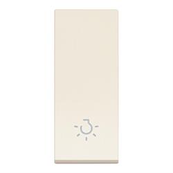 Tasto con simbolo luce Vimar Linea 31000.LC allineato e illuminabile 1 modulo colore canapa