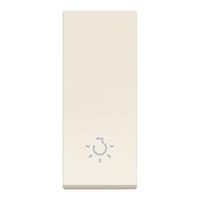 Tasto con simbolo luce Vimar Linea 31000.LC allineato e illuminabile 1 modulo colore canapa