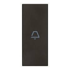 Tasto con simbolo campanello illuminabile Vimar Linea 31000A.CG assiale 1 modulo colore nero