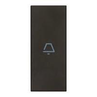 Tasto con simbolo campanello illuminabile Vimar Linea 31000A.CG assiale 1 modulo colore nero