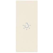 Tasto con simbolo luce illuminabile Vimar Linea 31000A.LC assiale 1 modulo colore canapa