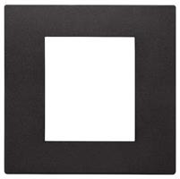 Placca Vimar Linea 30642.02 2 moduli colore nero tecnopolimero