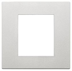Placca Vimar Linea 30642.20 2 moduli colore argento tecnopolimero verniciato