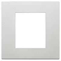 Placca Vimar Linea 30642.20 2 moduli colore argento tecnopolimero verniciato