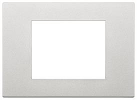 Placca Vimar Linea 30653.20 3 moduli colore argento tecnopolimero verniciato