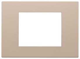 Placca Vimar Linea 30653.21 3 moduli colore argilla tecnopolimero verniciato