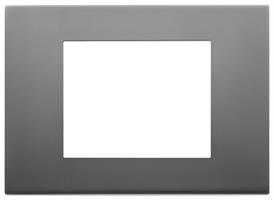 Placca Vimar Linea 30653.72 3 moduli colore inox satinato