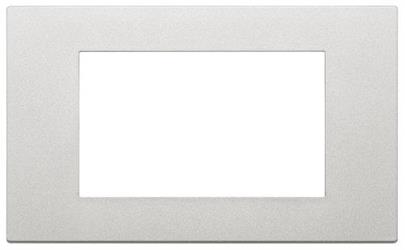 Placca Vimar Linea 30654.20 4 moduli colore argento tecnopolomero verniciato