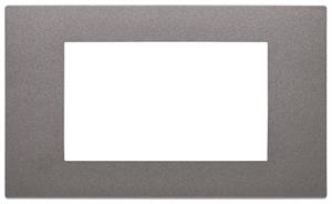 Placca Vimar Linea 30654.22 4 moduli colore metal tecnopolomero verniciato