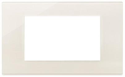 Placca Vimar Linea 30654.41 4 moduli colore canapa reflex