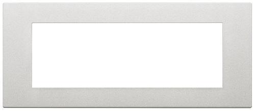 Placca Vimar Linea 30657.20 7 moduli colore argento tecnopolimero verniciato