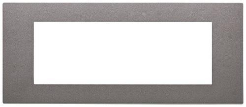 Placca Vimar Linea 30657.22 7 moduli colore metal tecnopolimero verniciato