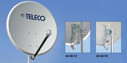 AS80F2 PARABOLA 80CM ACCIAIO CON ATTACCO IN FERRO