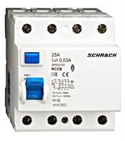 Interruttore differenziale puro AR006130 Schrack 4 poli 6A 0,3A 4 moduli Classe AC
