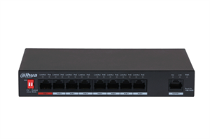 PFS3009-8ET-96 Switch desktop non gestito a 9 porte con PoE a 8 porte, Alimentazione PoE con assegnazione a 8 pin