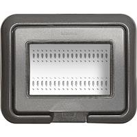 Coperchio 24603L Bticino per installazione incassata in scatola 503E di 3 moduli LivingLight, colore antracite, IP55