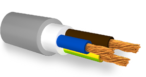 Cavo CPR FG16OR16 doppio isolamento 4x16 mm con guaina grigia giallo verde